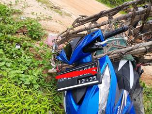 Kepergok, Pelaku Pencuri Sawit di Inhu Lari Tinggalkan Motor 